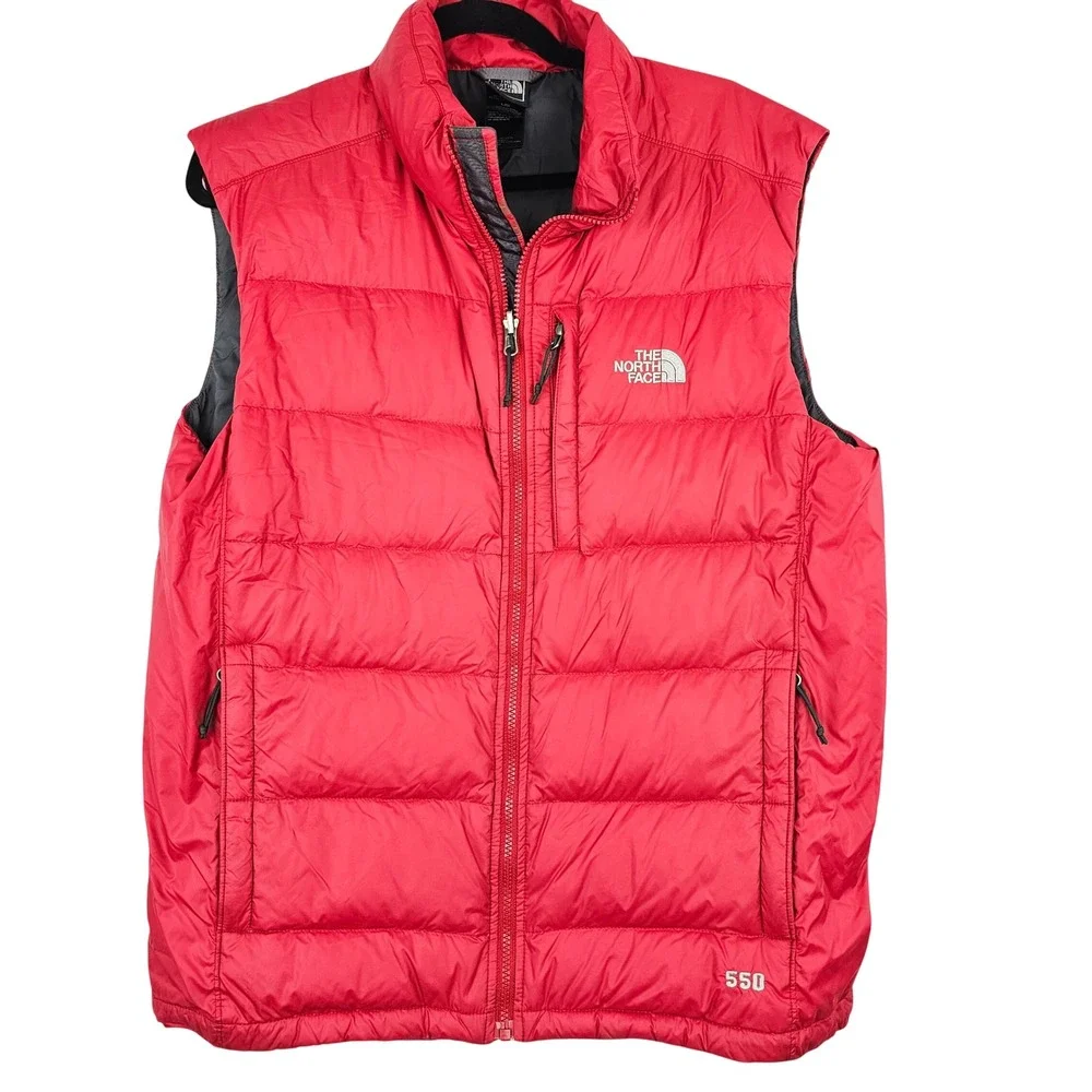 The North Face Men's‎ Aconcagua 550 Down Puffer Vest Red Large Full Zip